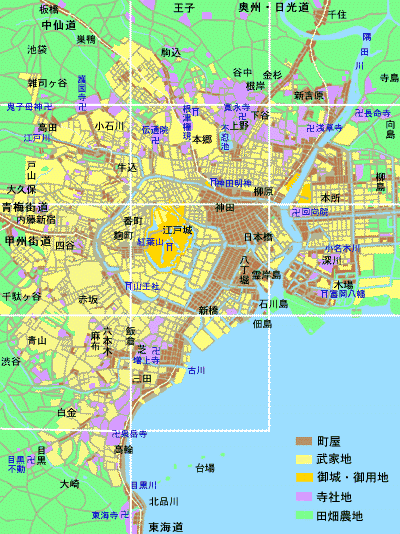 時代小説マップ：江戸全図