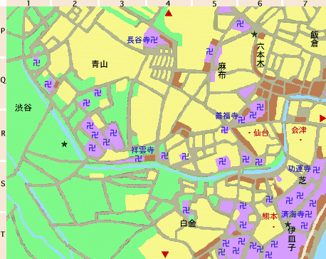 時代小説マップ:渋谷・麻布