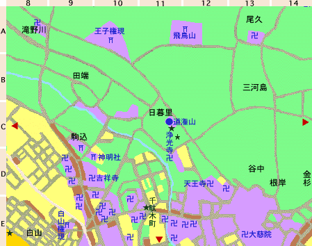 時代小説マップ:駒込・谷中
