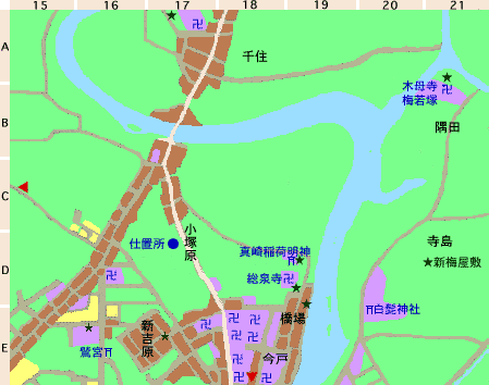 時代小説マップ:千住・寺島